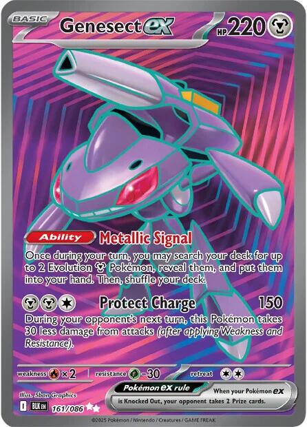 Black Bolt Genesect ex Pokémon card